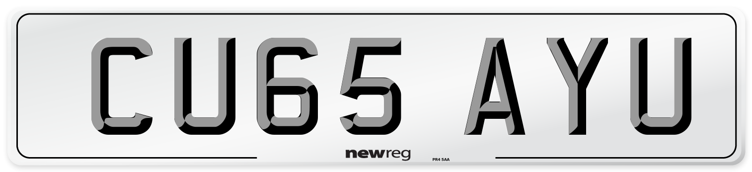 CU65 AYU Number Plate from New Reg